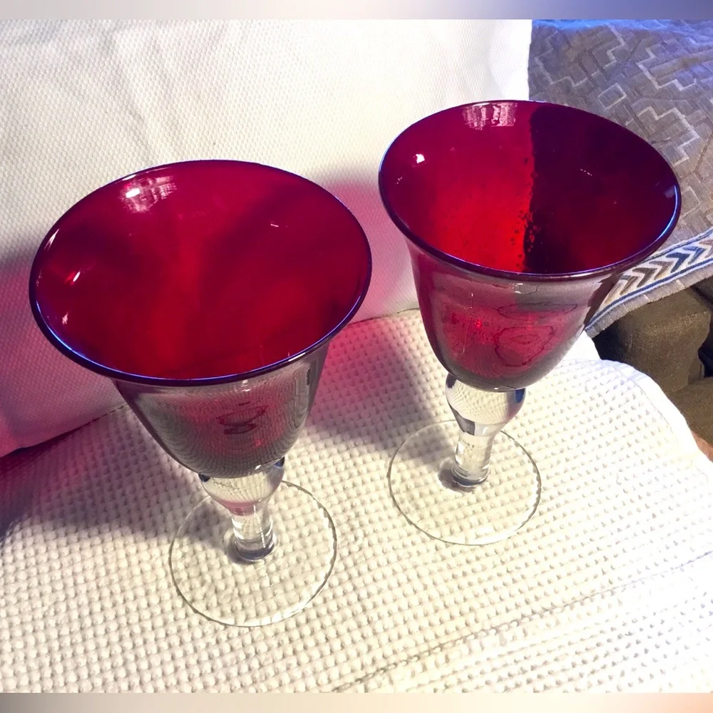 Artland Statue Ruby Wine Glasses - Set of (2)